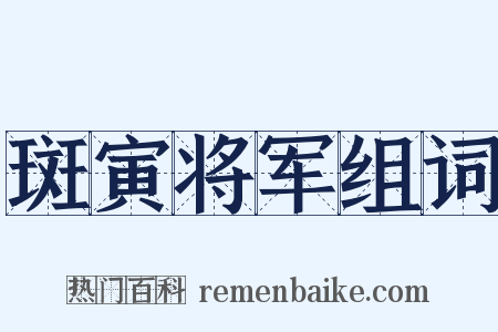 斑寅将军组词是什么意思的图片